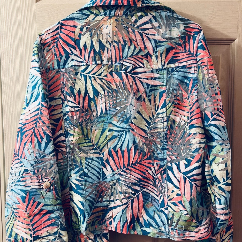 Ruby Rd. Vibrant Tropical Print Jacket - Picture 3 of 3